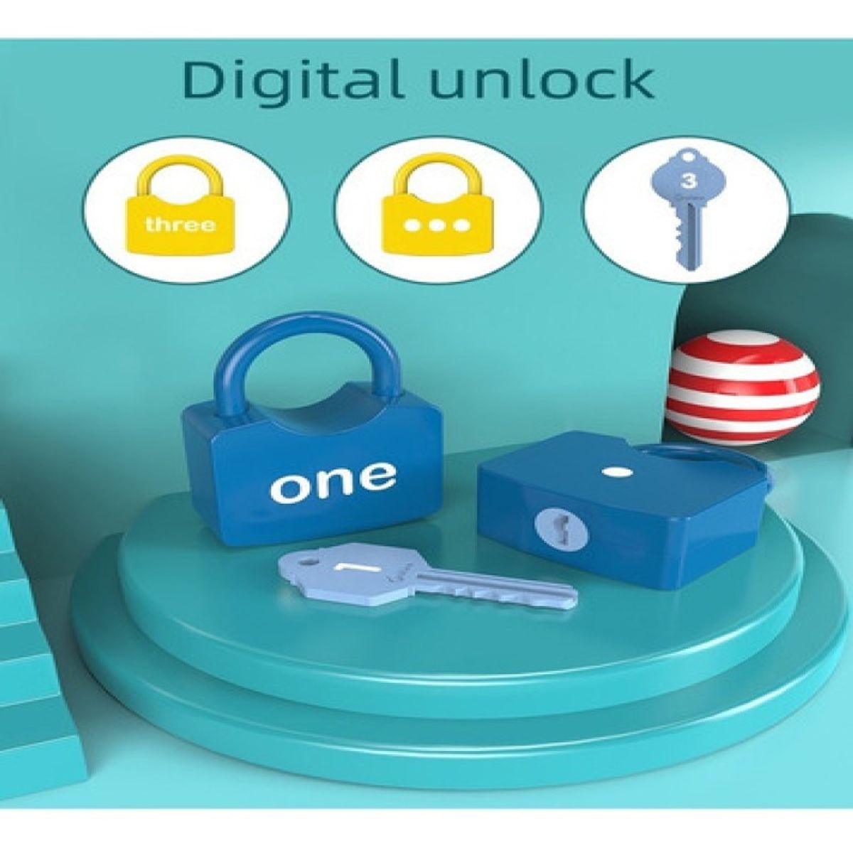 GENERICO - Set De Candados Aprender Los Números