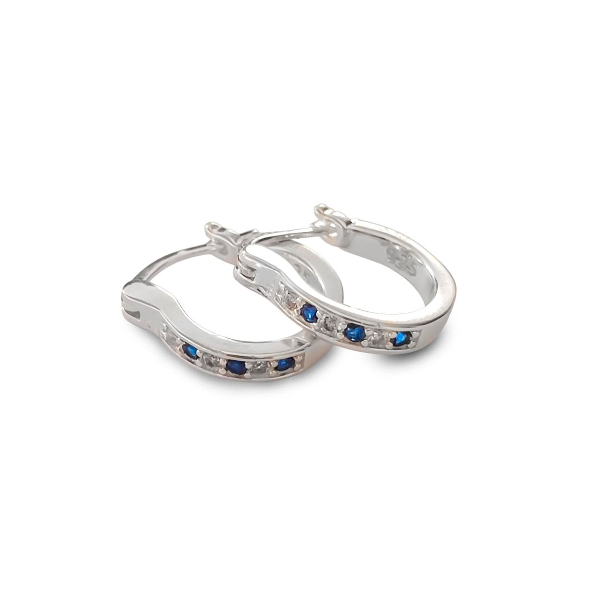 COGGIOLA - Aros Argolla Romina Circón 13mm Plata Fina 925