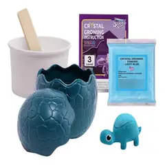 GENERICO - Kit Experimento Científicos Cristal De Dinosaurio Azul 1un