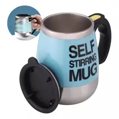 GENERICO - Tazón Taza Mug Con Revolvedor Automático A Pilas Con Tapa