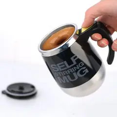 GENERICO - Tazón Taza Mug Con Revolvedor Automático A Pilas Con Tapa