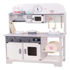 GENERICO - Cocina De Madera Para Niños Y Niñas Con Horno De Juguete