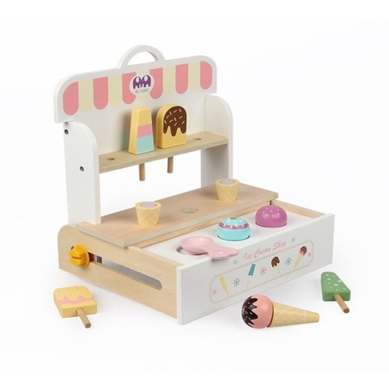 GENERICO - Juguete Didáctico Madera Carro De Helados Mini Ice Cream