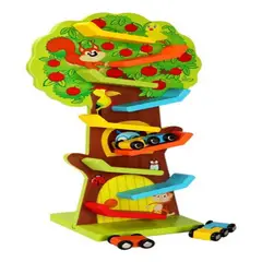 GENERICO - Pista de autos de madera didáctica para niños