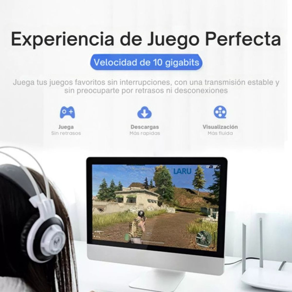 VENTION - 10 Mts Cat7 Sftp 10gbps Cable Red Ethernet Rj45 Vention