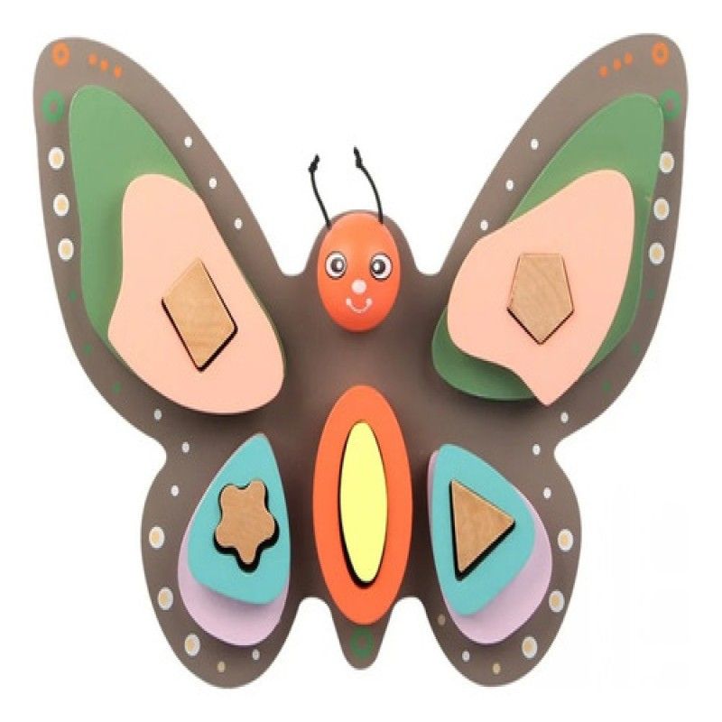 GENERICO - Juguete de Encaje Mariposa Didáctico de Madera