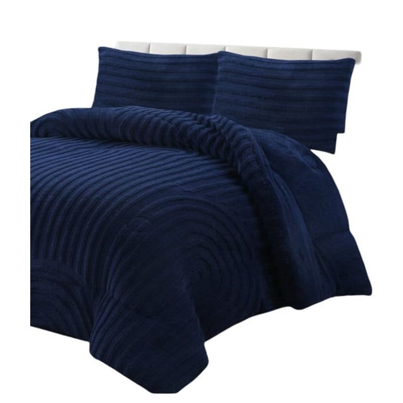 GENERICO - CUBRECAMA GRUESO PARA INVIERNO KING - SUPER KING AZUL