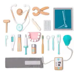 GENERICO - Set De Doctor Y Dentista De Madera Pedagogía Activa