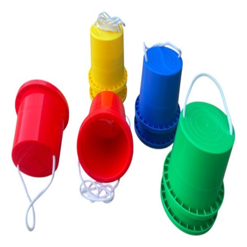 GENERICO - Kit 8pcs Zancos Plastico De Equilibrio Color Rojo