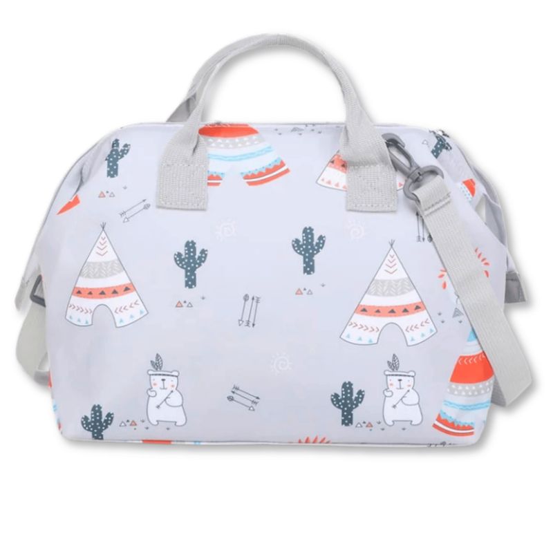 UTILISIMO - Bolso Maternal Pañales 31Cm Pañalera Portátil Light Gray Bear