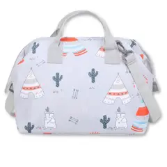 UTILISIMO - Bolso Maternal Pañales 31Cm Pañalera Portátil Light Gray Bear