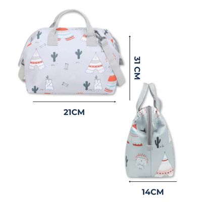 Imagen 2 del producto Bolso Maternal Pañales 31Cm Pañalera Portátil Light Gray Bear