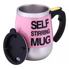 GENERICO - Tazón Taza Mug Con Revolvedor Automático A Pilas Con Tapa