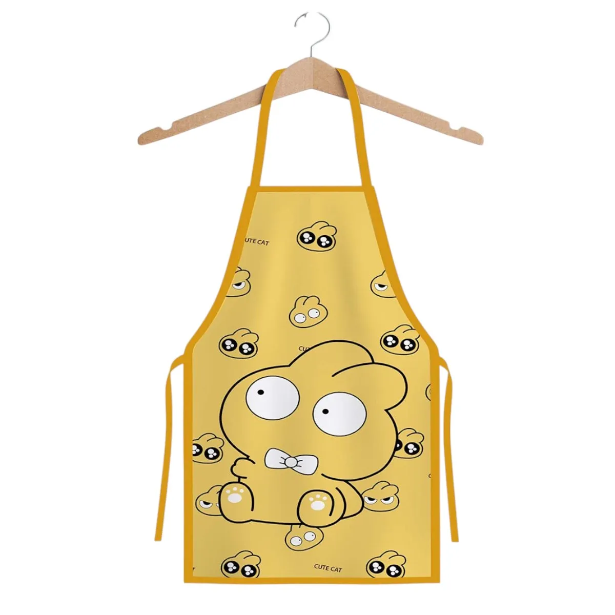 GENERICO - Pechera Delantal De Cocina Diseño Conejo Kawaii Amarillo