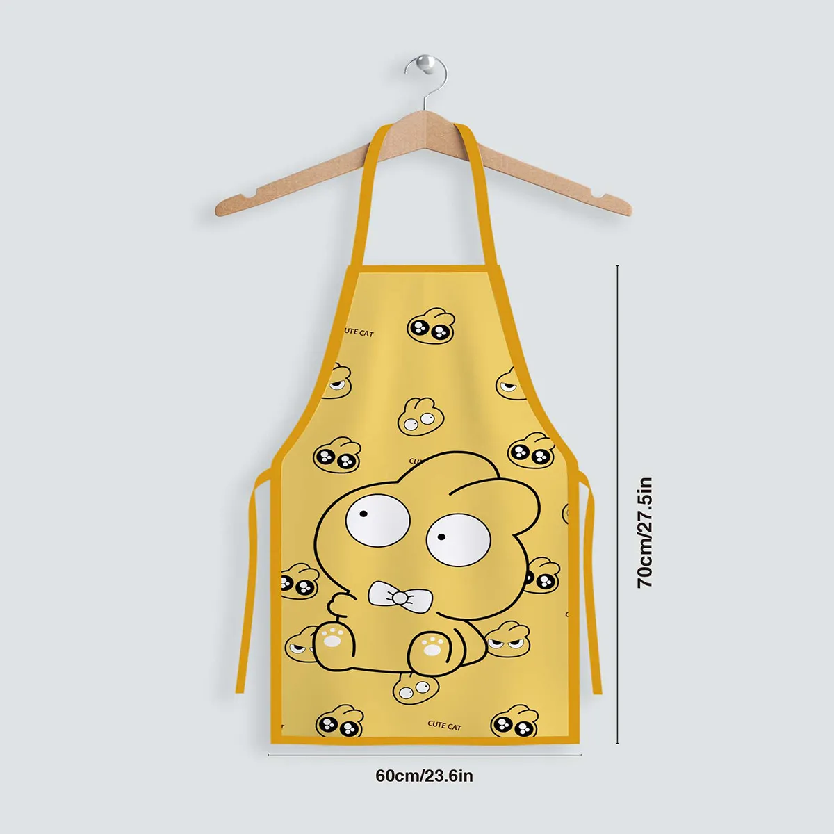 GENERICO - Pechera Delantal De Cocina Diseño Conejo Kawaii Amarillo