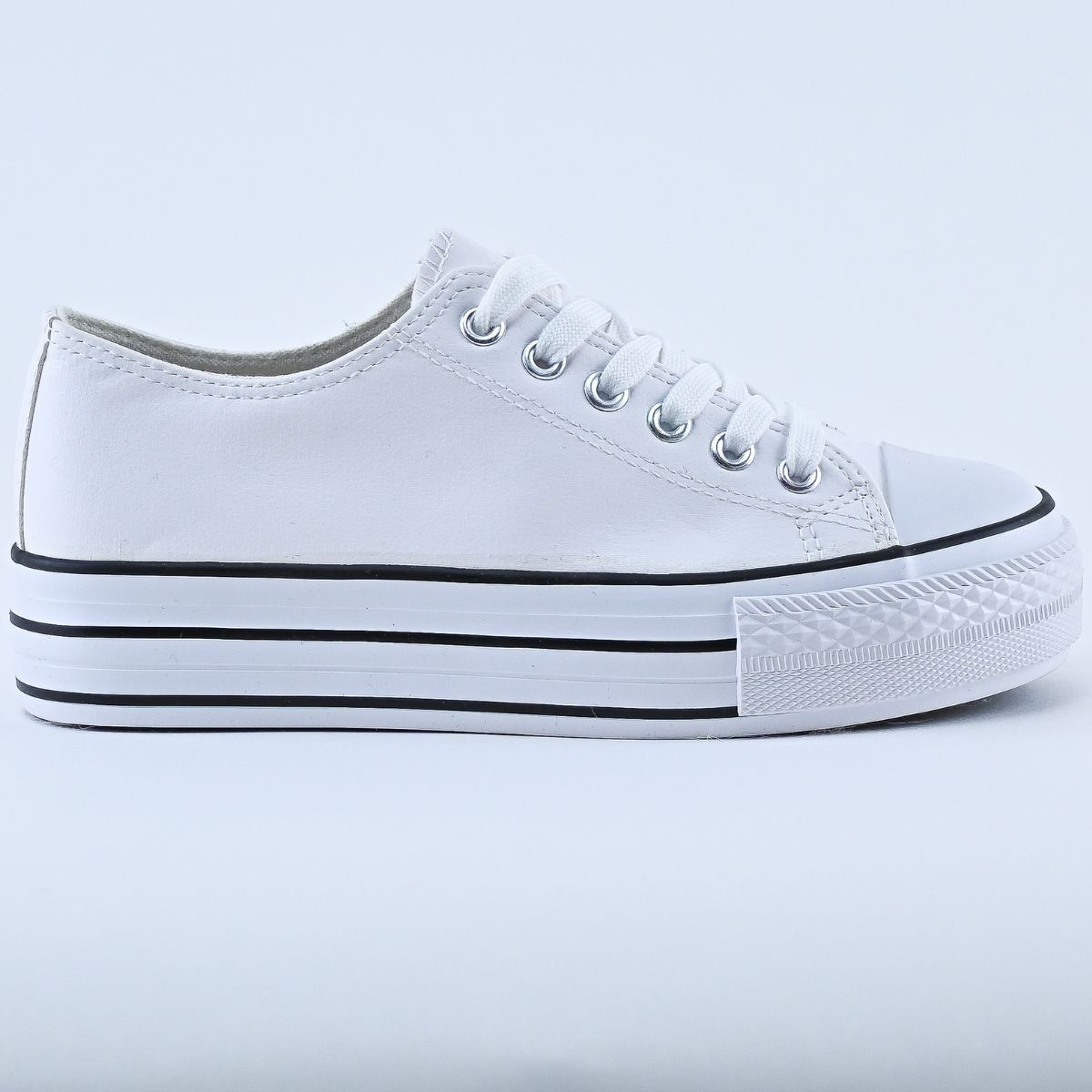 HERIEL - Zapatillas Urbanas Ecocuero Blancas