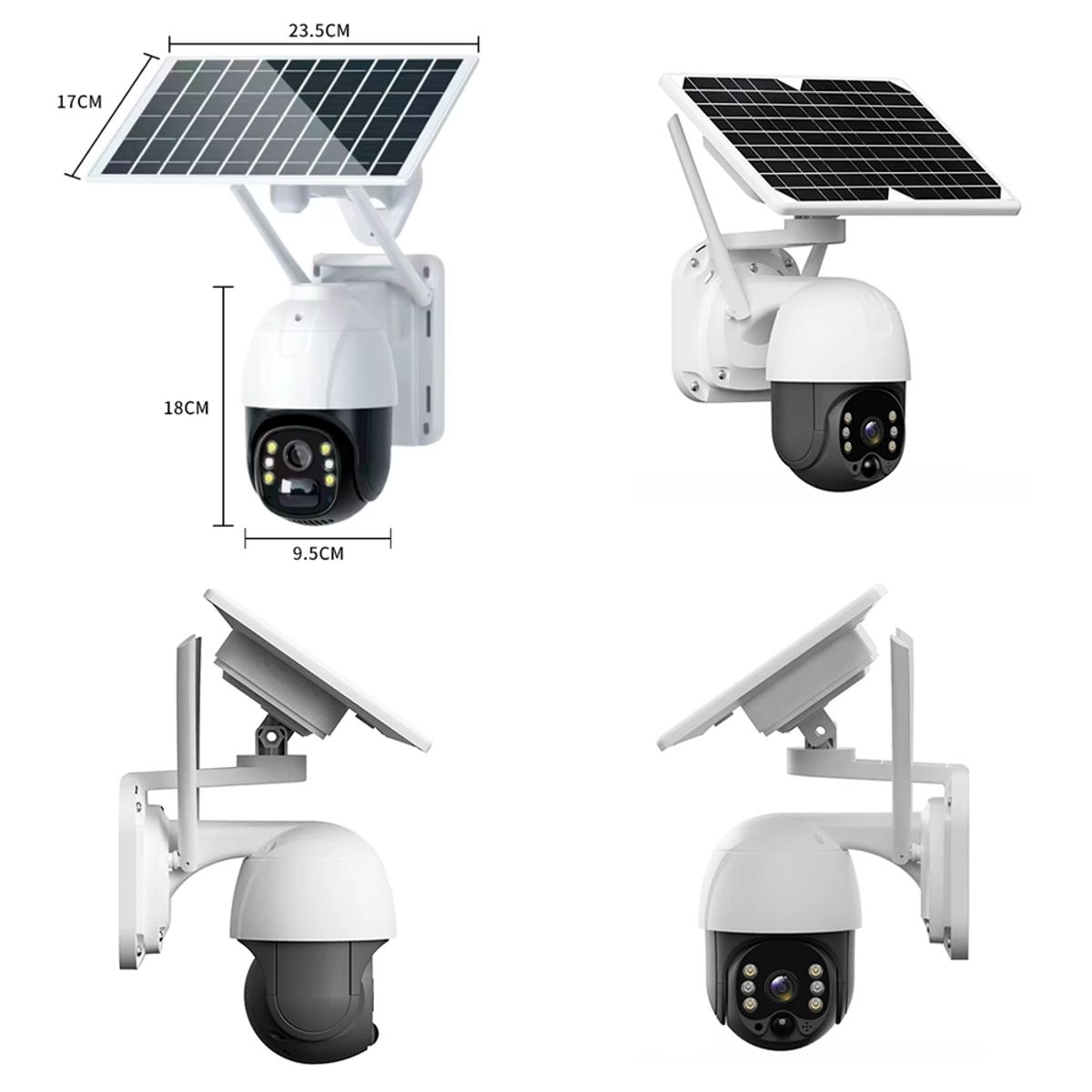 GENERICO - Camara Seguridad Panel Solar Exterior Interior Wifi Hd