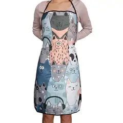 GENERICO - Delantal O Pechera De Cocina Estampado Gatito Kawaii