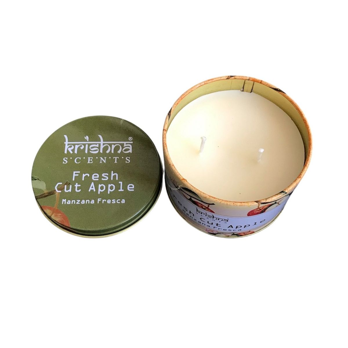 GENERICO - Vela Aromatica Manzana Fresca Doble Mecha Krishna