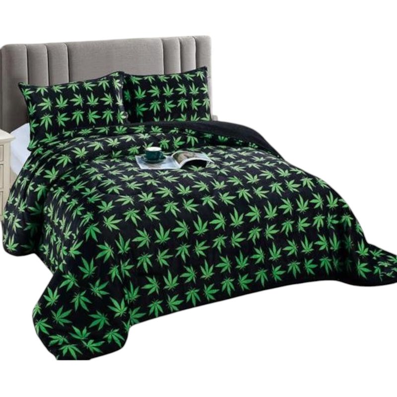 GENERICO - Cobertor De Invierno Plush Con Chiporro 2 Plaza + 2 Fundas Almohadas