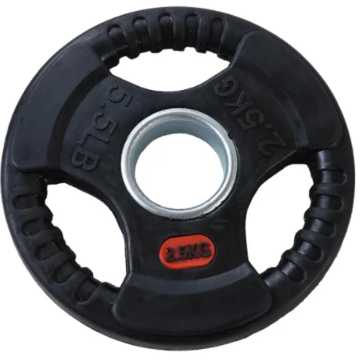 GENERICO - Disco Olimpico 3 Agarres Engomado 2,5 kg