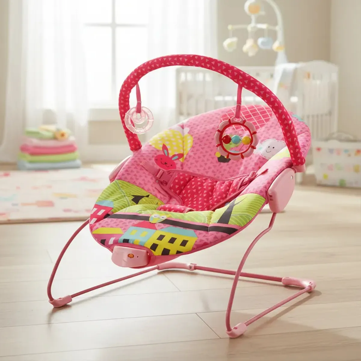 BEBESIT - Silla Nido Vibradora Rosado Bebesit