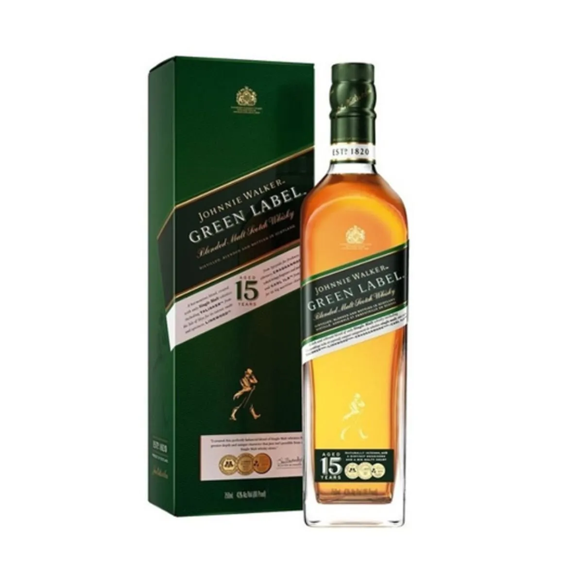 JOHNNIE WALKER - Whisky Johnnie Walker Green Label 15 Años 750ml