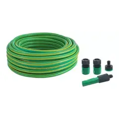 GENERICO - Manguera Jardín Flexible 12 X 20 Mts + Set Riego
