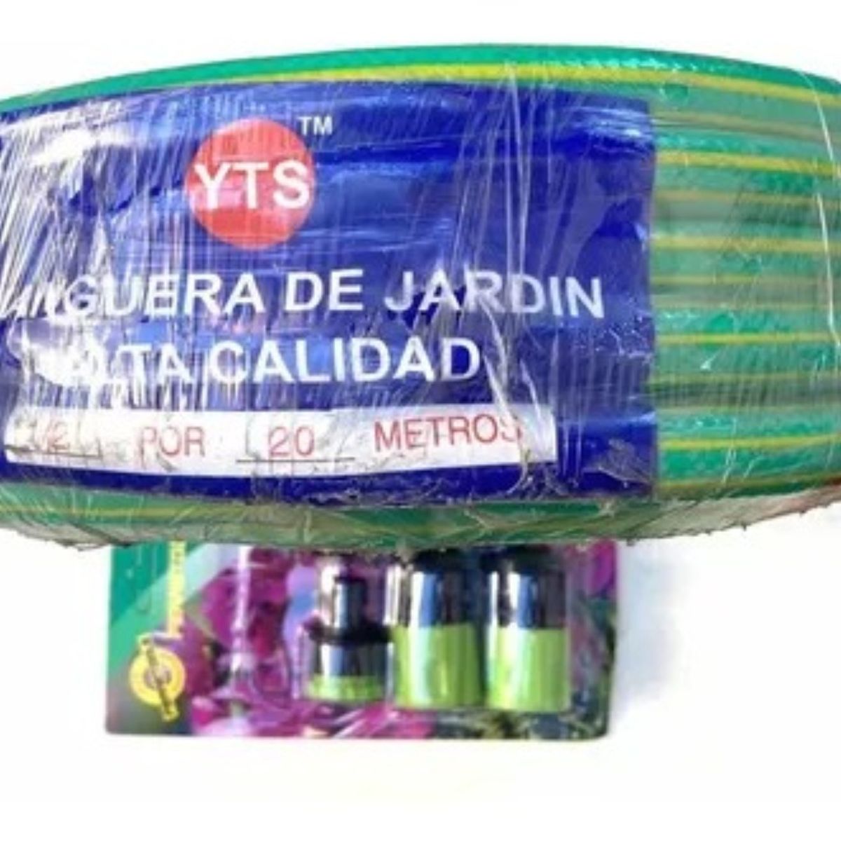 GENERICO - Manguera Jardín Flexible 12 X 20 Mts + Set  Riego