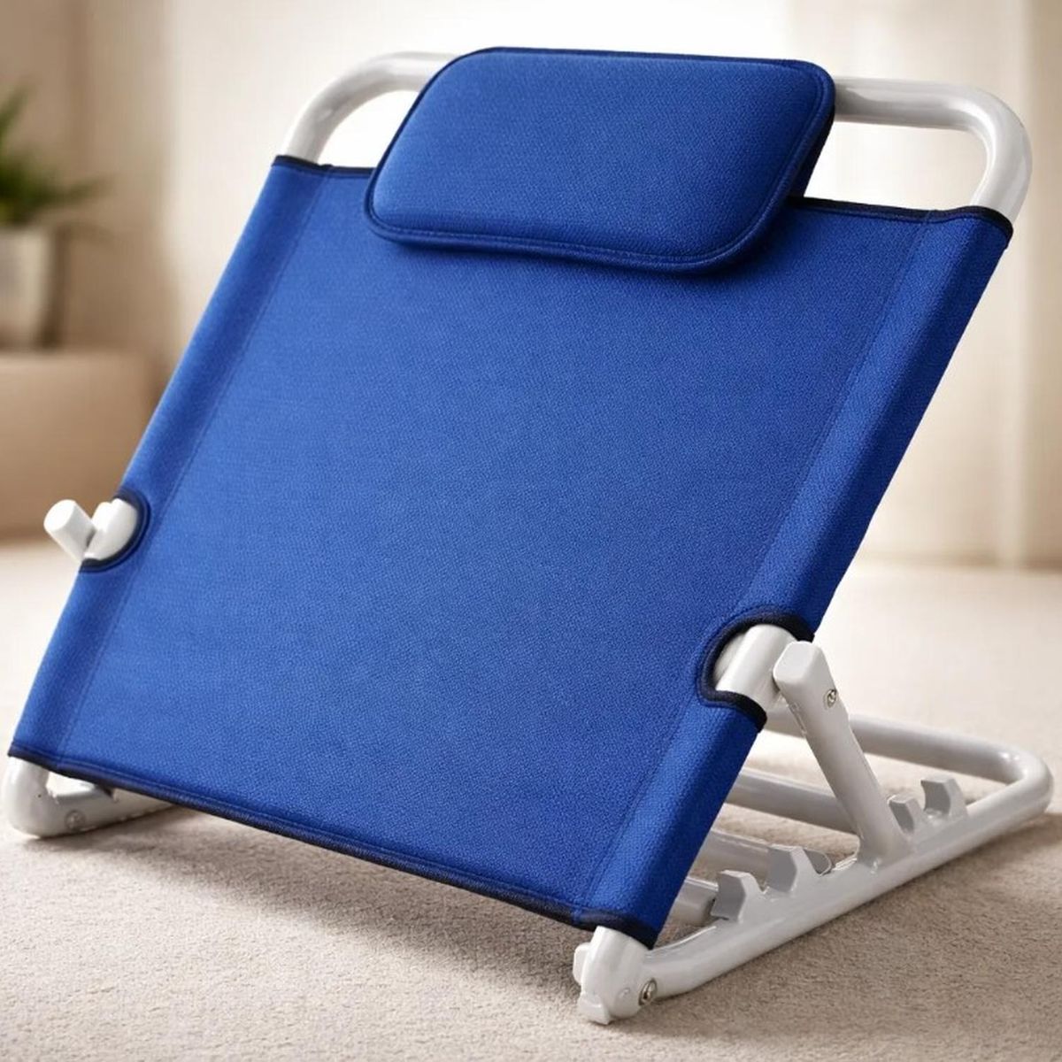 MAXCARE - Respaldo Cama Ortopédico Ajustable Azul 56cm X 52.5cm