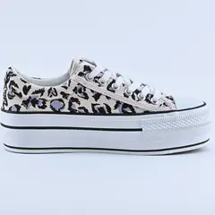 HERIEL - Zapatillas Urbanas Animal Print Rosa
