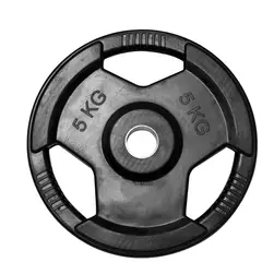 GENERICO - Disco Olimpico 3 Agarres Engomado 5 kg
