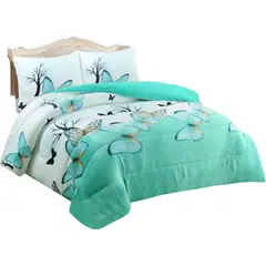 GENERICO - Cobertor De Invierno Plush Con Chiporro 2 Plaza + 2 Fundas Almohadas