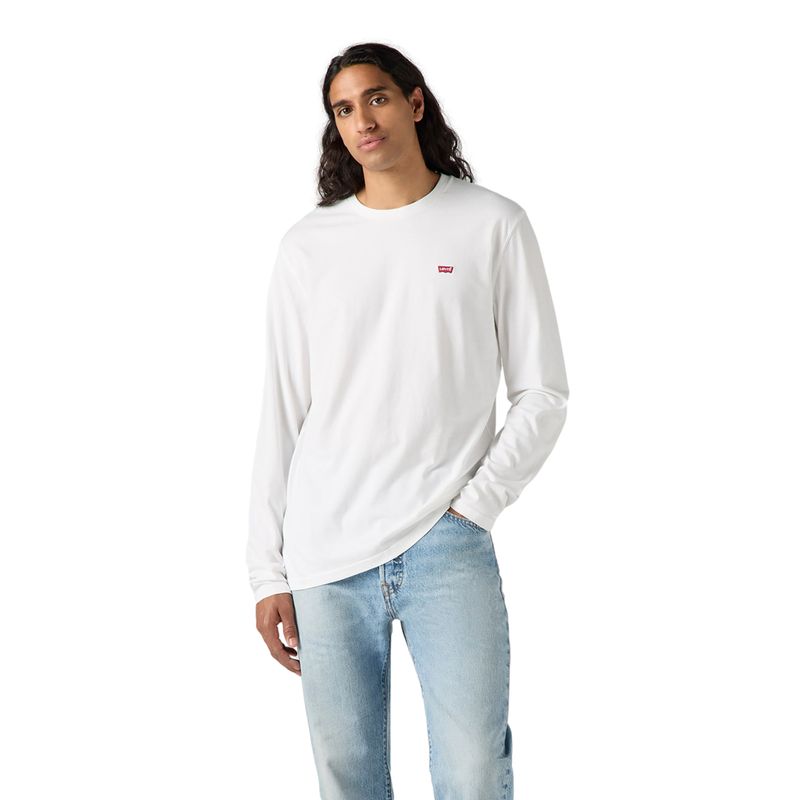 LEVIS - Polera Hombre Ls Classic Hm Tee Blanco Levis