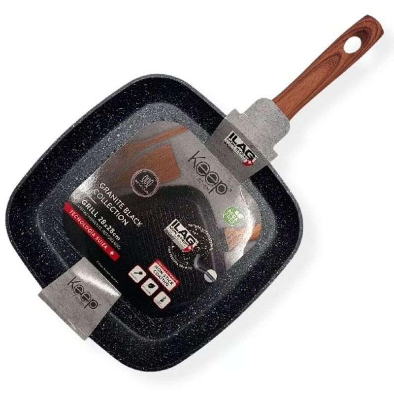 KEEP - Sartén Grill Antiadherente Keep 28cm Granite Collection