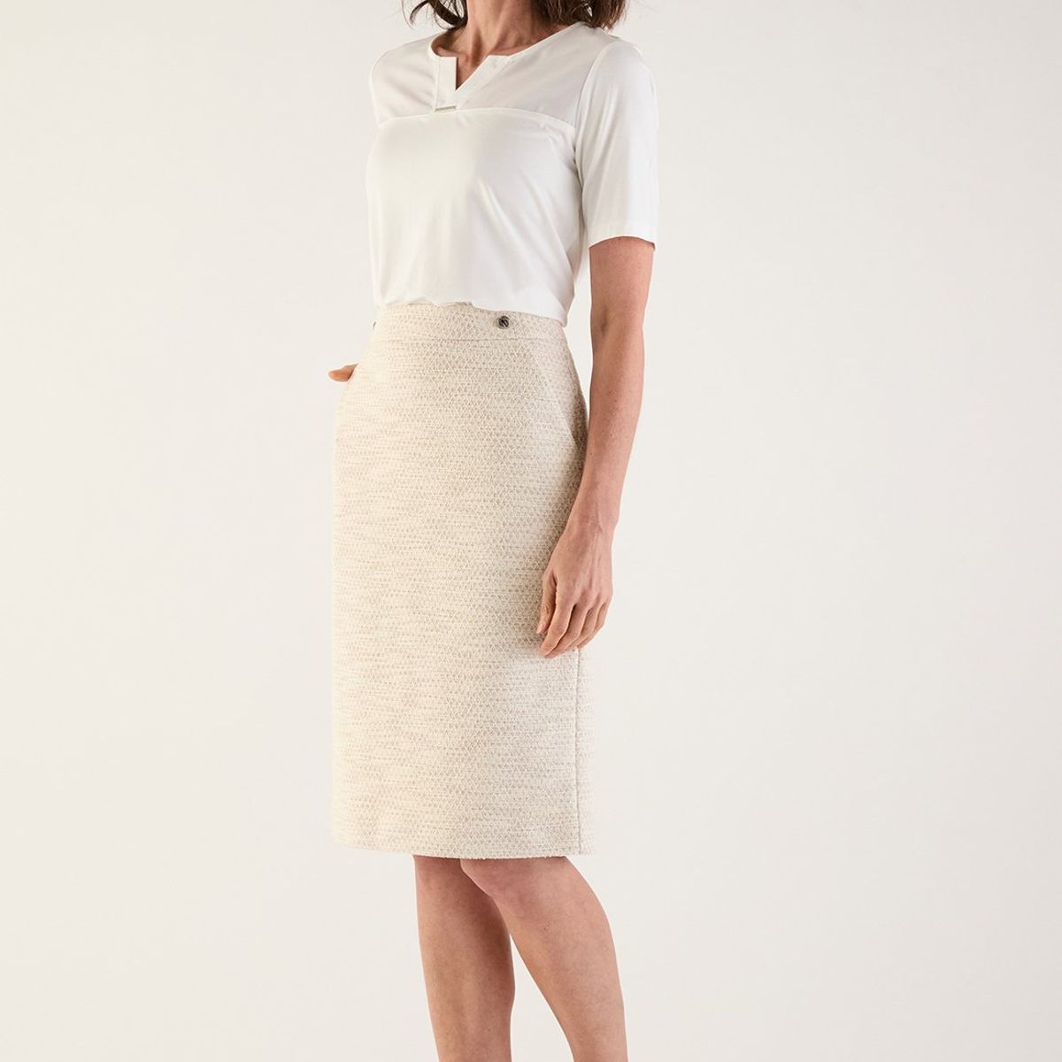 MA GRIFFE - Falda Larga Crudo Mujer Magriffe