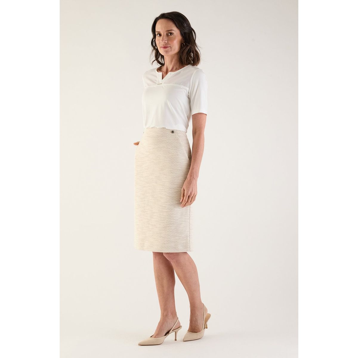 MA GRIFFE - Falda Larga Crudo Mujer Magriffe