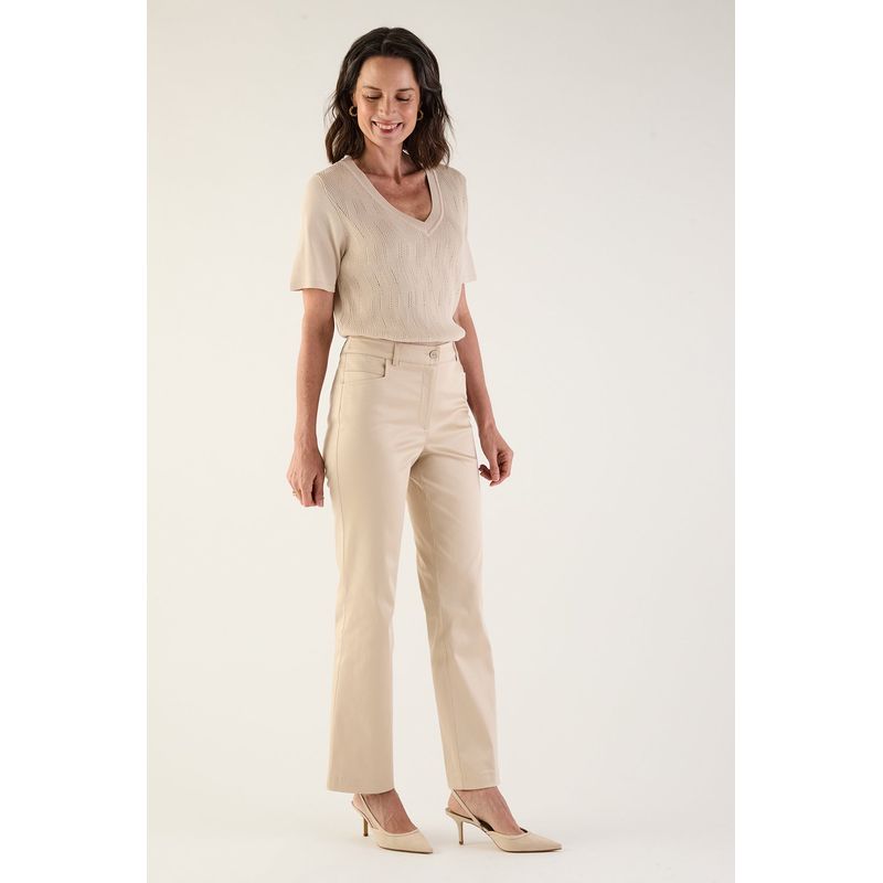 MA GRIFFE - Pantalon Beige Mujer Magriffe