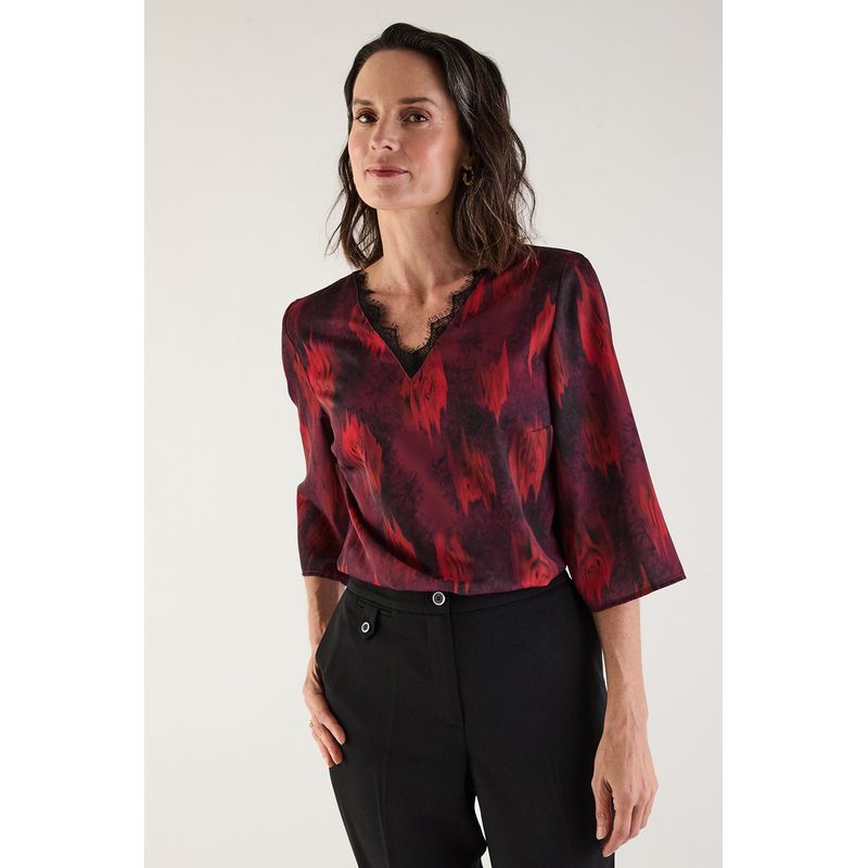 MA GRIFFE - Blusa Manga Larga Negro Mujer Magriffe