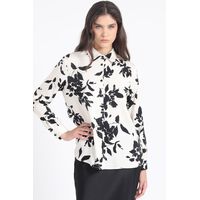 Blusa Estampado Flores, Crudo