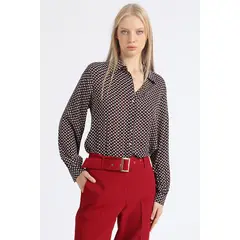 LIOLA - Blusa Estampada Micro Retro, Negro