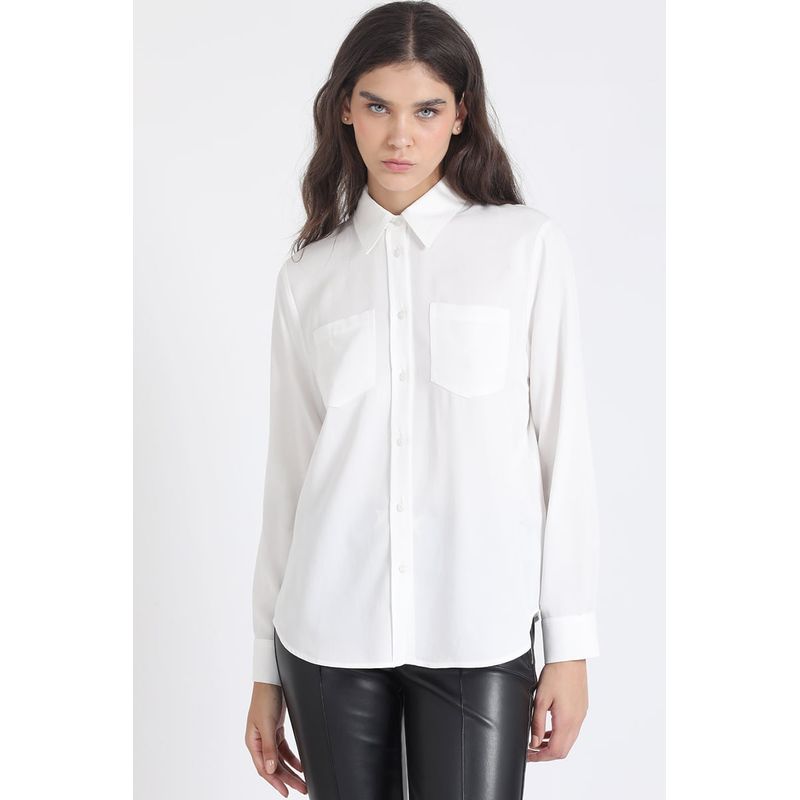 LIOLA - Blusa Larga Basica, Crudo Liola