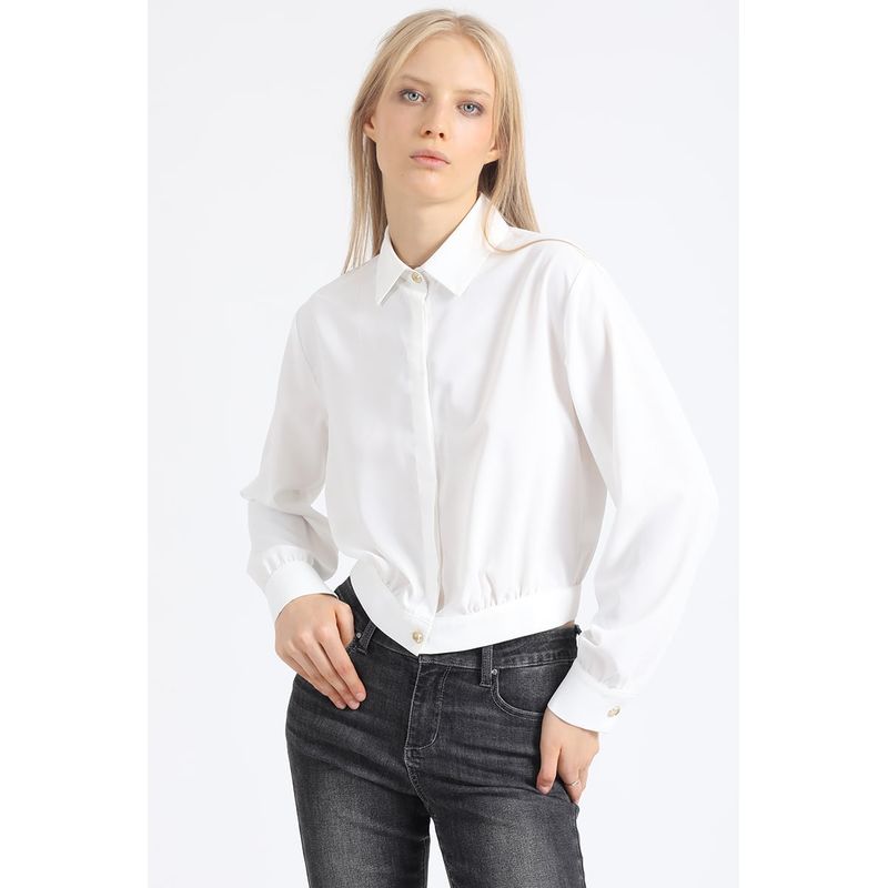 LIOLA - Blusa Crop, Crudo Liola