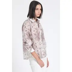 LIOLA - Blusa Estampado Mariposa, Crudo