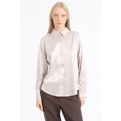 LIOLA - Blusa Basica Satin, Beige