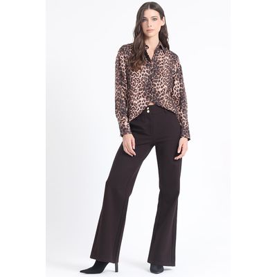 Imagen 2 del producto Blusa Estampado Animal Print, Negro