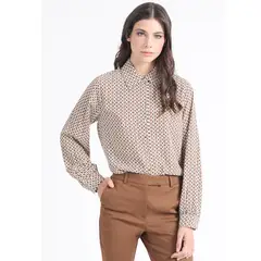 LIOLA - Blusa Estampada Micro Retro Crudo