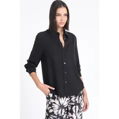 LIOLA - Blusa Larga Basica, Negro