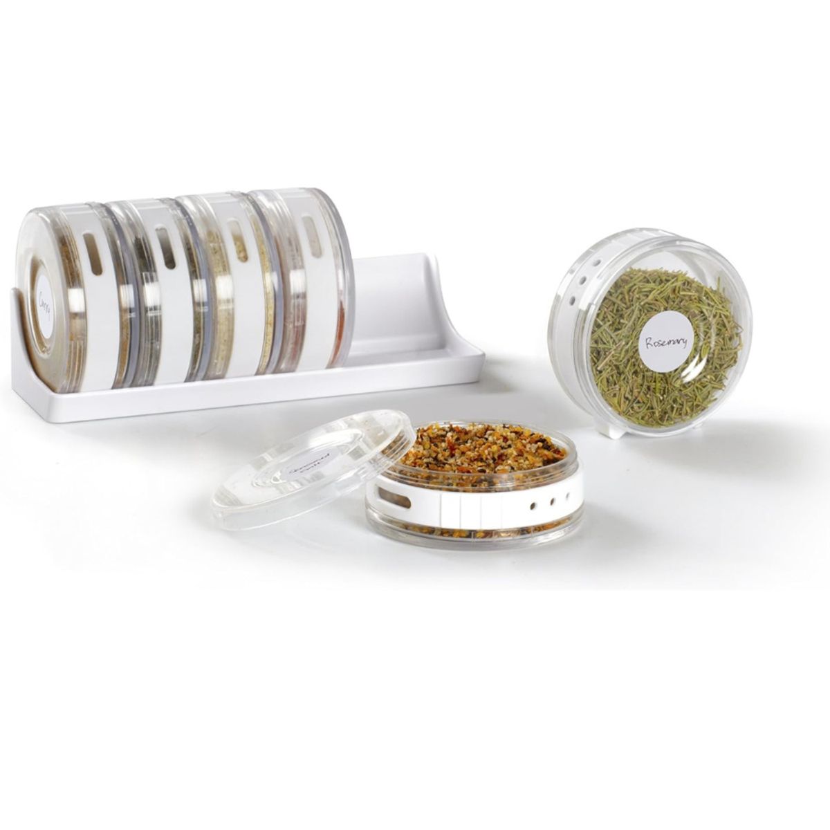 GENERICO - Set Especiero 6 piezas organizador condimentero Rack Tarros