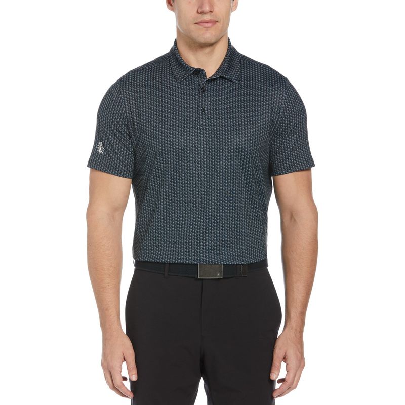 ORIGINAL PENGUIN - Polera Polo De Hombre Pete Estampado Negro Original Penguin